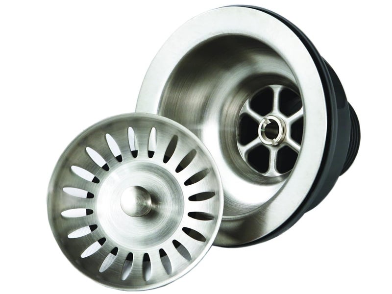 Houzer 190-9180 - 3-1/2 inch Stainless Steel Kitchen Sink Basket Strainer, Durable Food Catcher Stopper for Metal Kitchen Sink, Ideal for Filtering Waste and Preventing Clogs - Image 3